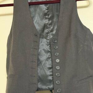 Gray Button-Up Vest